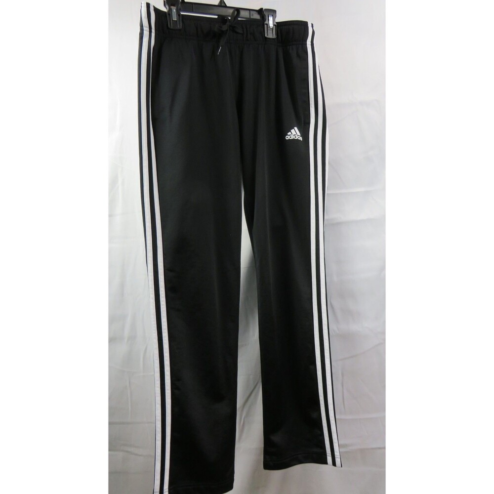 Adidas Pants Women's Medium Black Running Track Comfort Ankle Zip Prime Green